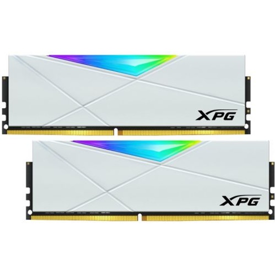 Оперативная память DDR4 16Gb(2x8Gb kit) ADATA XPG SPECTRIX D50 RGB White, 3200 DIMM AX4U32008G16A-DW50, CL16, 1.35V, Heat Shield, Kit (2x8GB)