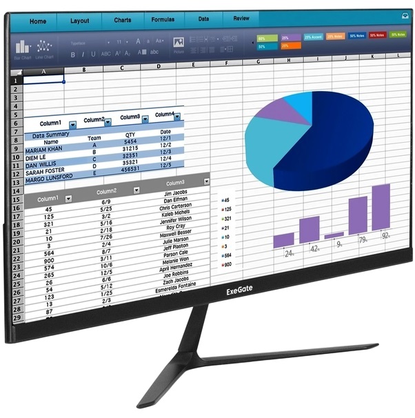 Монитор 24.5" ExeGate SmartView EH1500 (FHD/ 75 Гц/ IPS) (EX297309RUS), чёрный