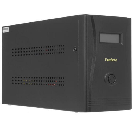 Источник бесперебойного питания ExeGate EP285492RUS SpecialPro Smart LLB-1200.LCD.AVR.C13.RJ.USB <1200VA/750W, LCD, AVR, 6*IEC-C13, RJ45/11, USB, Blac