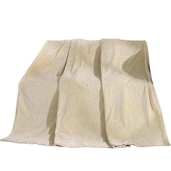 Плед 200*220 велсофт "Коллета" ЭлитаЛюкс, молочный