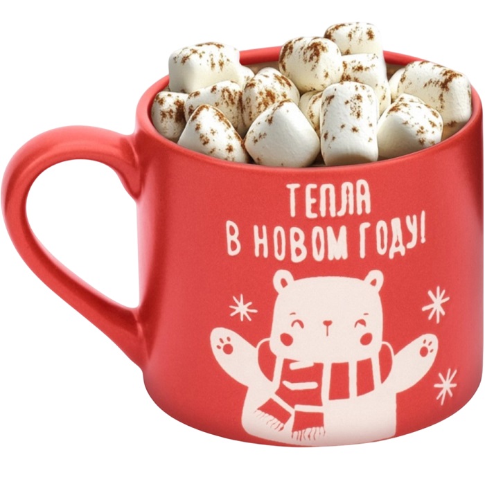 Кружка Дорого внимание «Тепла», 320 мл, красная