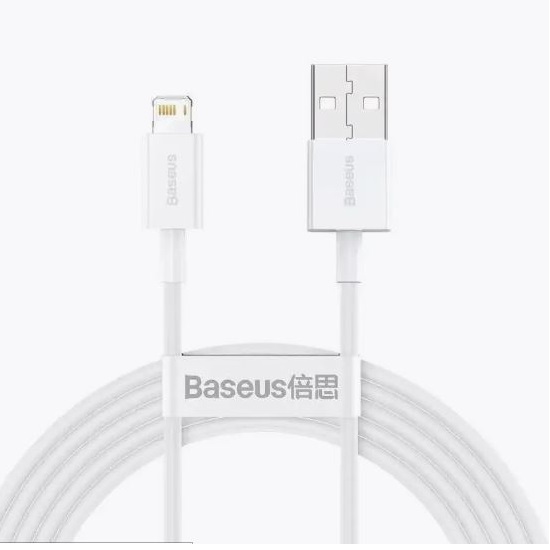 Кабель USB <--> Lightning  2.0м BASEUS Superior белый