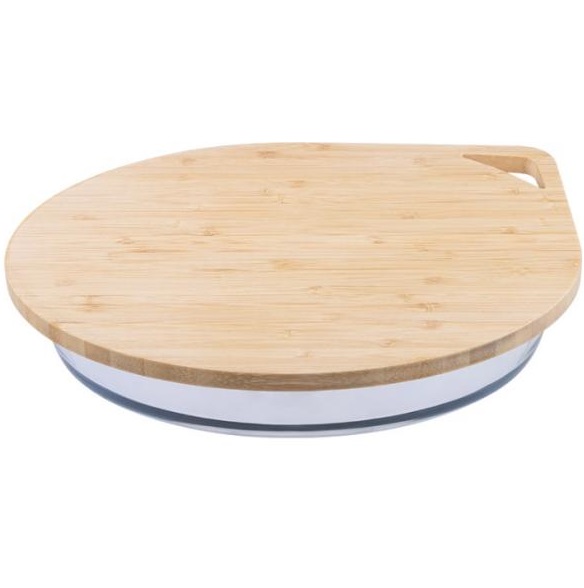 Форма для запекания MALLONY Cristallino 2,4 л, с бамбук крышкой 3 в 1, стекл, овальная арт.108342