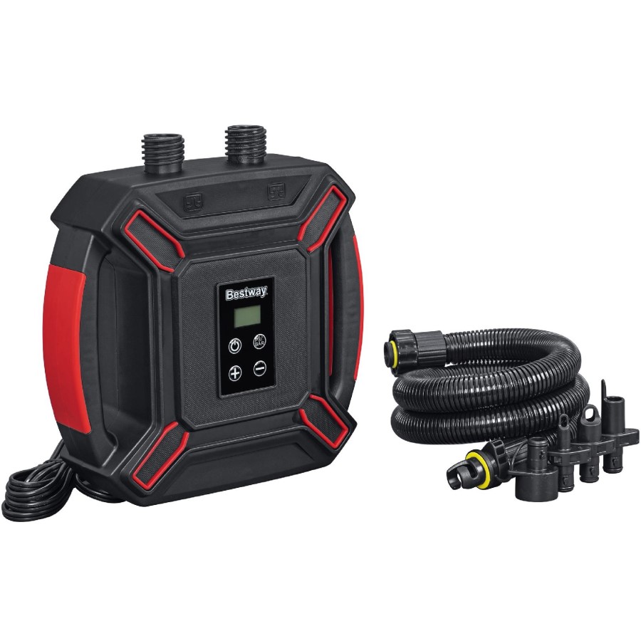 Насос электрический для SUP-досок 12В от прикуривателя BESTWAY 62265 BW, повыш.давления, 300 л/мин, 3 насадки