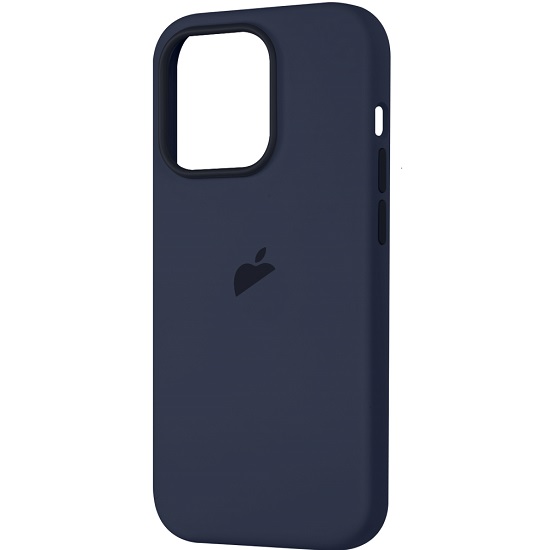 Задняя накладка Silicone Casе для iPhone 14 Midnight (MagSafe + анимация NFC Clear) c LOGO