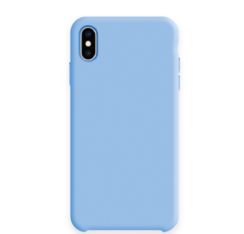 Силиконовый чехол SILICONE CASE для iPhone X/XS (16 сине-голубой)