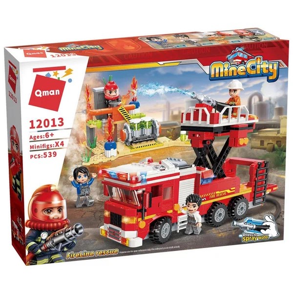 Конструктор QMAN "Пожарная машина" 539 дет.) 12013