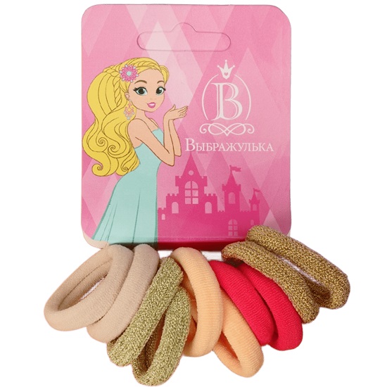 Резинка для волос "Синди" (набор 10 шт) блеск искра, 2,5 см, микс 7908668