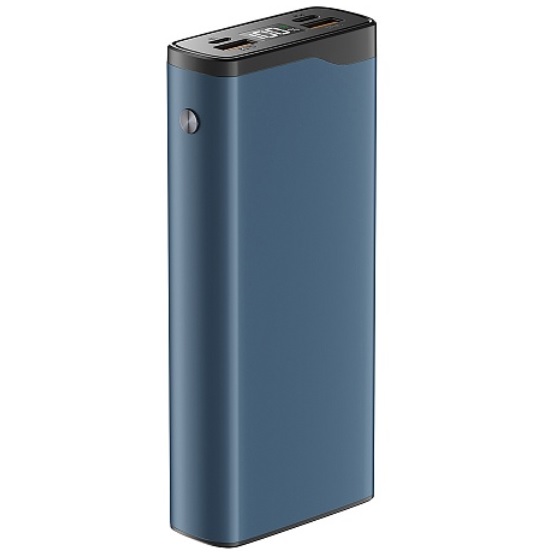 Внешний АКБ OLMIO QL-20 (20000mAh) 22.5W, QC3.0, голубой