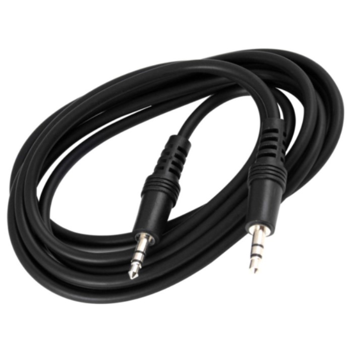 Кабель Jack 3.5 <--> Jack 3.5 1.8м OLMIO витой черный