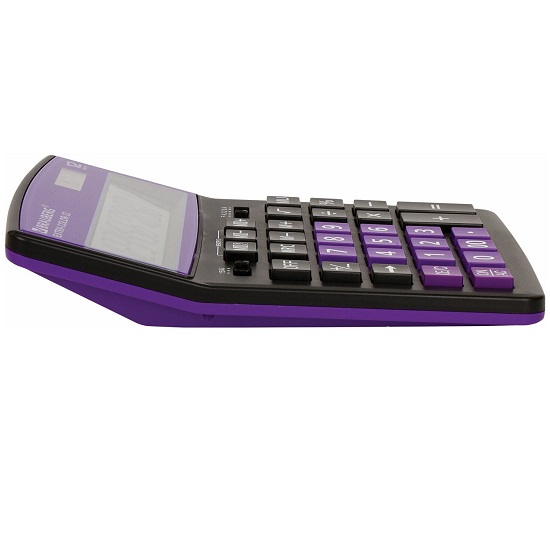Калькулятор BRAUBERG EXTRA COLOR-12-BKPR ЧЕРНО-ФИОЛЕТОВЫЙ, 250480
