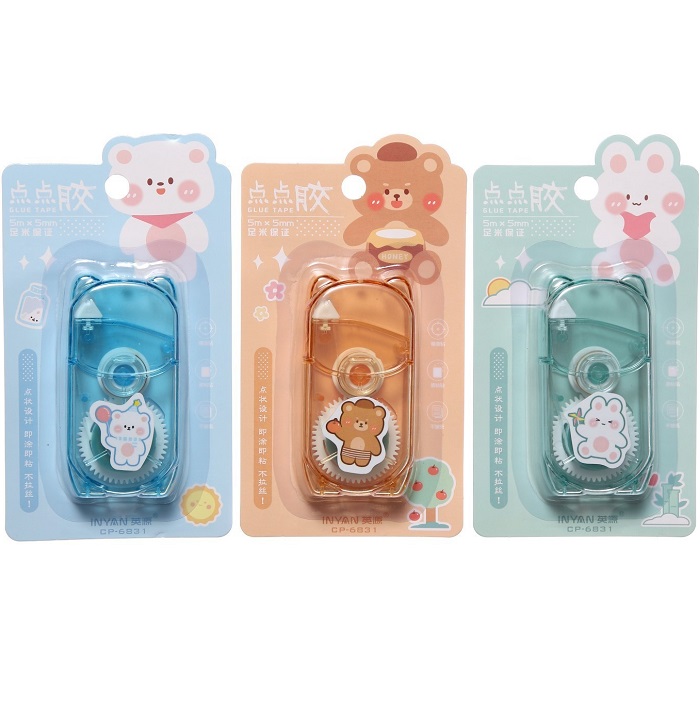 Корректор-лента клеевая 5м х 5мм "Мишка", блистер, МИКС 9700384