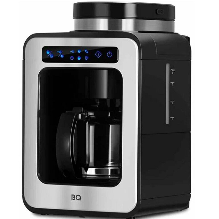 Кофеварка BQ CM7000 Стальной-Черный со встроенной кофемолкой