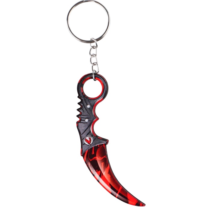 Брелок для ключей деревянный «Керамбит», красный, 3×8 см 9229143