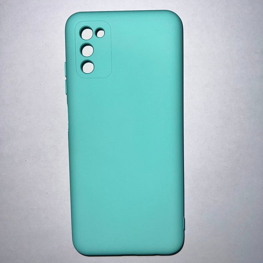 Задняя накладка SILICONE COVER Soft Mate для Samsung Galaxy A03S мятный
