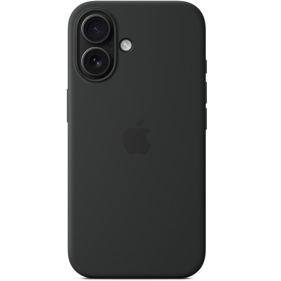 Силиконовый чехол SILICONE CASE MagSafe для iPhone 16 (1. Black) (с АНИМАЦИЕЙ)