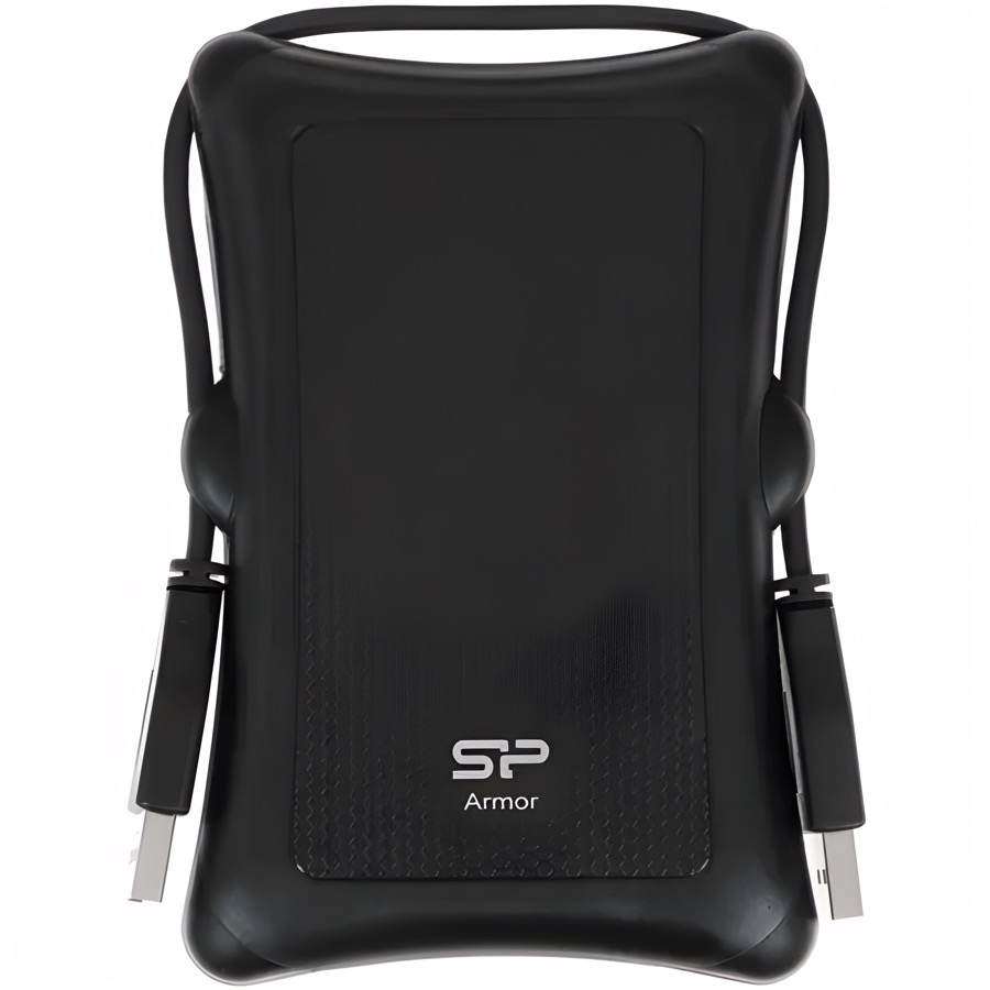 Внешний жёсткий диск 2.5" 1TB Silicon Power Armor A30 в противоударном корпусе (SP010TBPHDA30S3A), черный