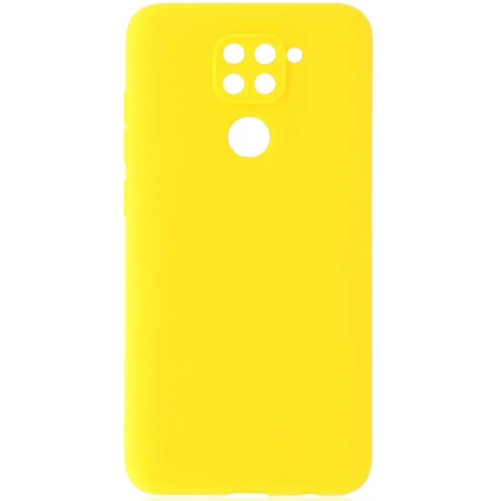 Задняя накладка ZIBELINO Soft Matte для Xiaomi Redmi Note 9 (желтый) защита камеры