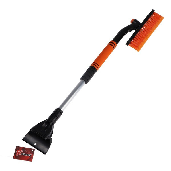 Щетка для снега TORSO, телескопическая 65-80см, поворотная   7811378