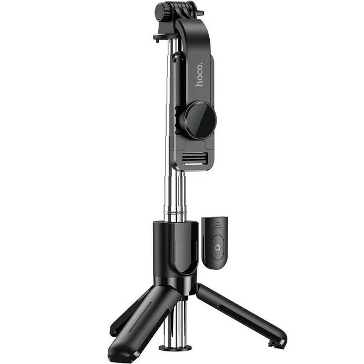 Монопод HOCO, K17 Figure, bluetooth, штатив, трипод, с пультом управления, чёрный