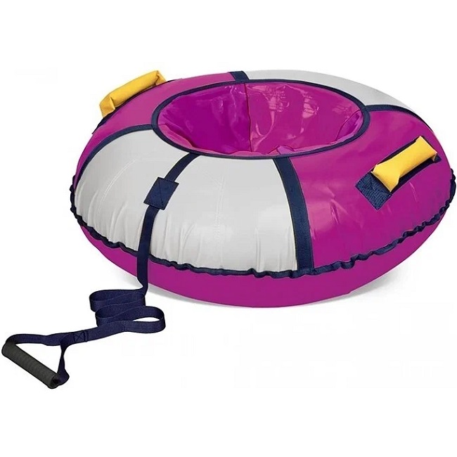 Тюбинг 95см NIKA"Классик" ТБ1К-95/БСР2 баклажановый-серебро