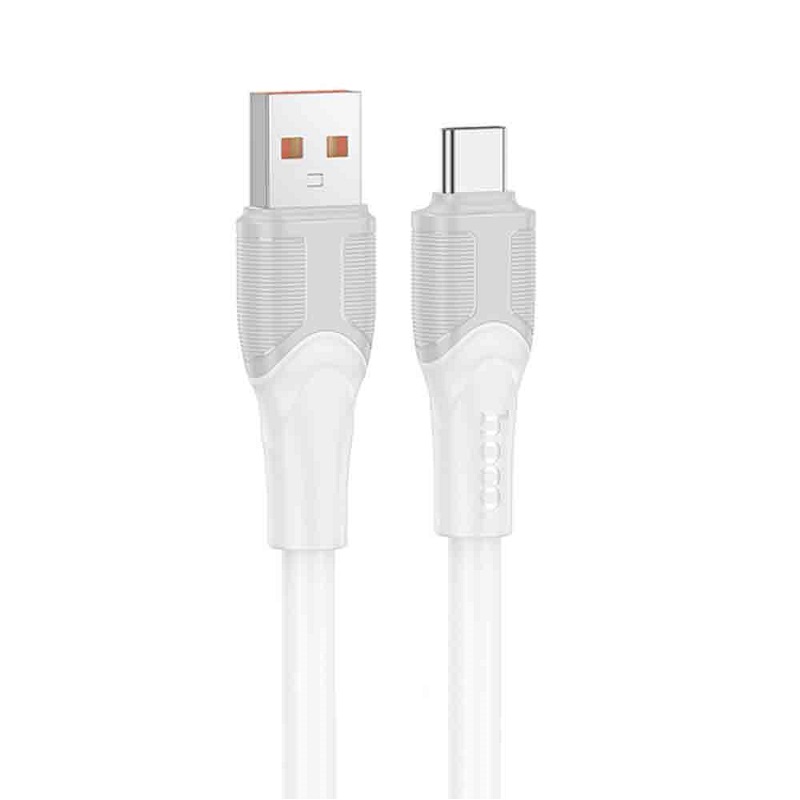 Кабель USB <--> Type-C  3.0м HOCO X106 Big bull, белый, 5A