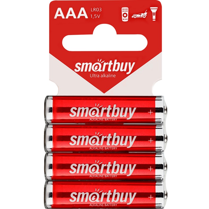 Элемент питания SMARTBUY LR03 4SB (60/720) (SBBA-3A04SB)