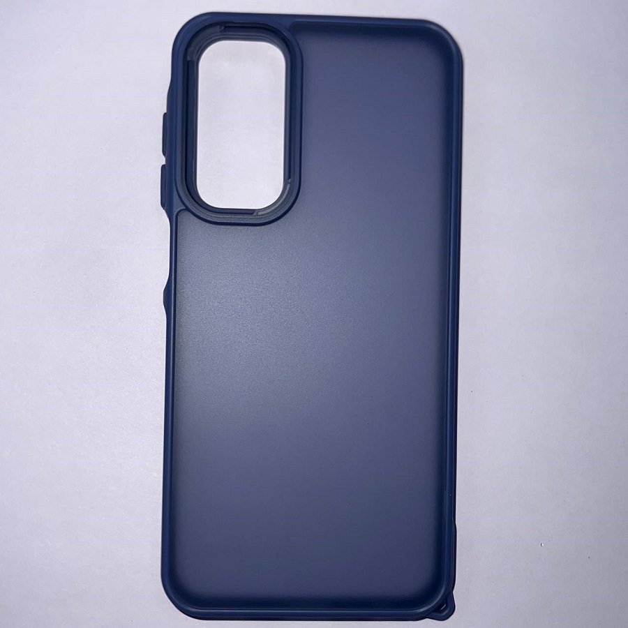 Задняя накладка LOVELY для Sаmsung Galaxy A25 (4G) 2024 синий , матовый с петлей для съемного шнурка