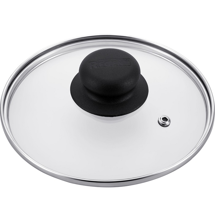 Крышка 18см REGENT низкая с пароотводом/ 93-LID-03-18