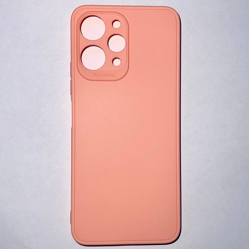 Задняя накладка Мобилис для Xiaomi Redmi 12, персиковый , матовая с защитой камеры