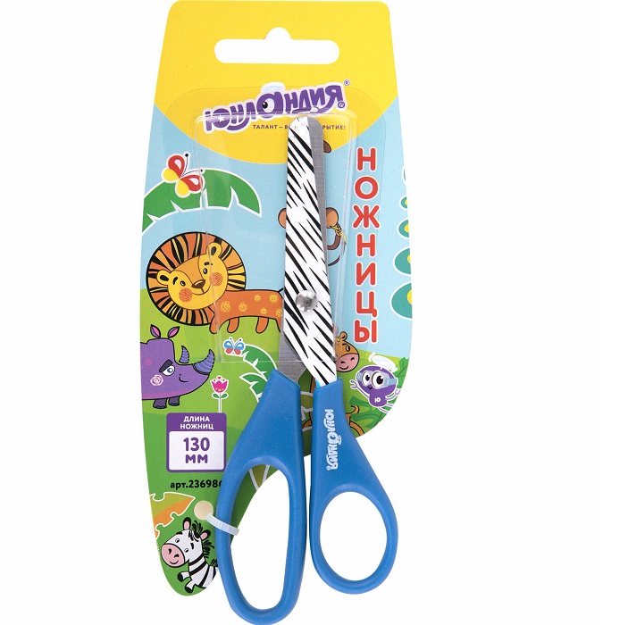 Ножницы ЮНЛАНДИЯ "САФАРИ", 130 мм, 236986