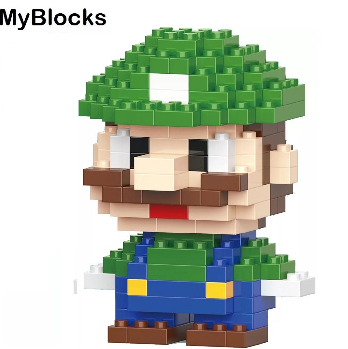 Фигурка-конструктор MyBlocks "Супер Марио" зелен 7239A (мятая упаковка)