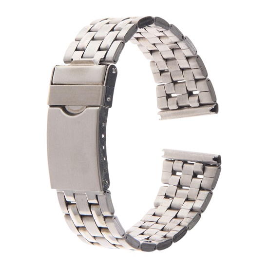 Ремешок для часов "Соломон", 22 мм, металл, l-18 см, хром 1268530