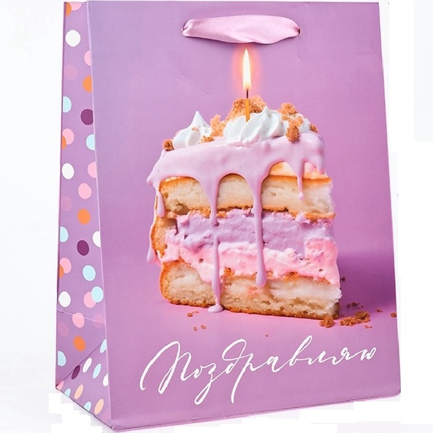 Пакет «Поздравляю», торт, MS 18 х 23 х 10 см 10620805