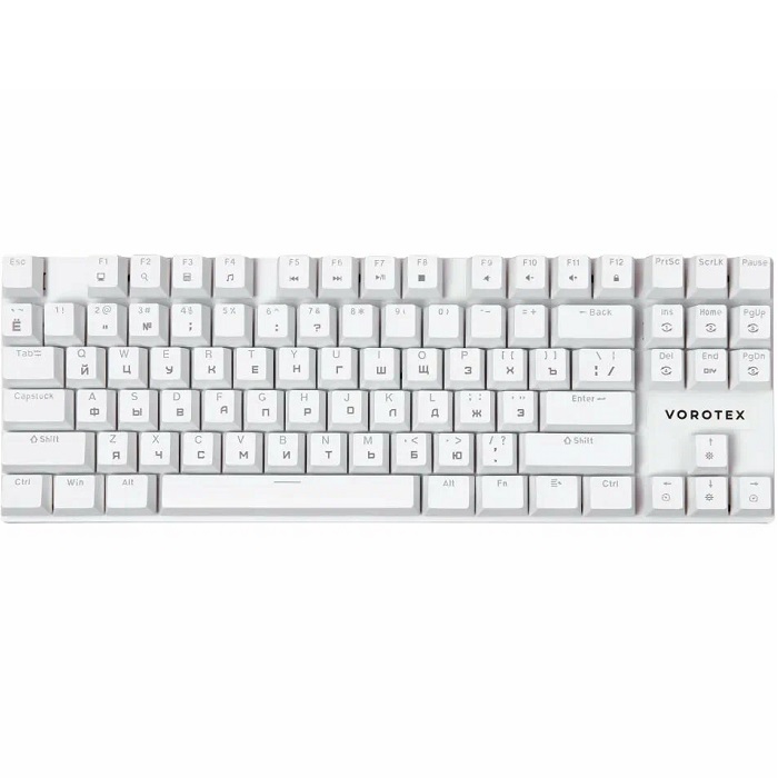 Клавиатура VOROTEX K87S Red Switch, Белый