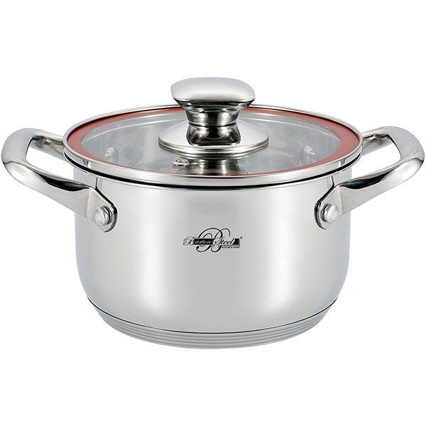 Кастрюля 4.5л BARTON STEEL BS-2900-22 неж. сталь