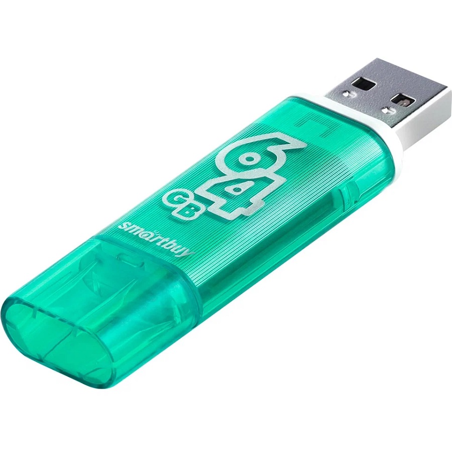 USB 64Gb Smart Buy Glossy series зеленый