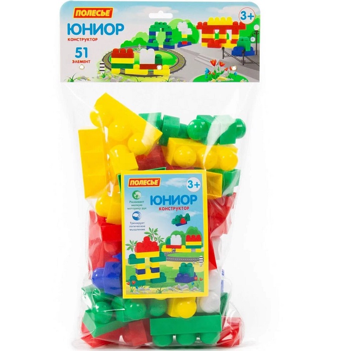 Конструктор ПОЛЕСЬЕ Юниор 51 эл в мешке 6653