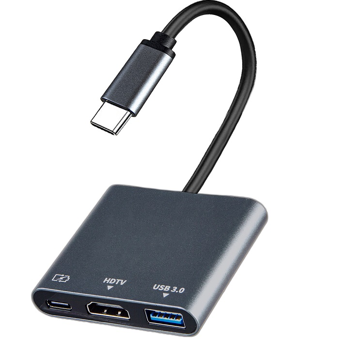 USB Type-C Хаб OT-9175D 3in1 (Type-C + HDMI + USB 3.0)