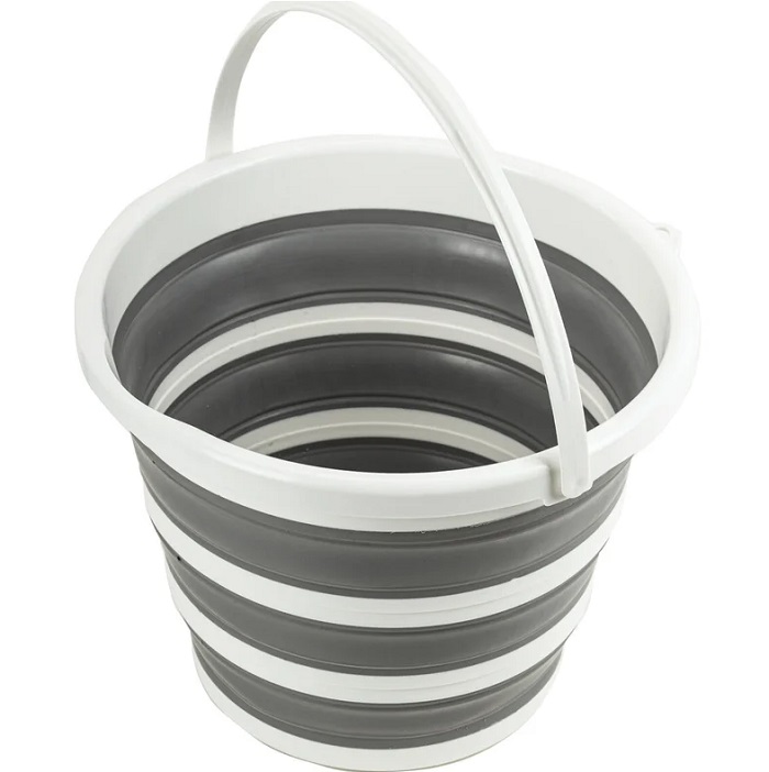 Ведро складное силиконовое 10 литров круглое d=32 см для дома, дачи и авто LAIMA Home, 608668