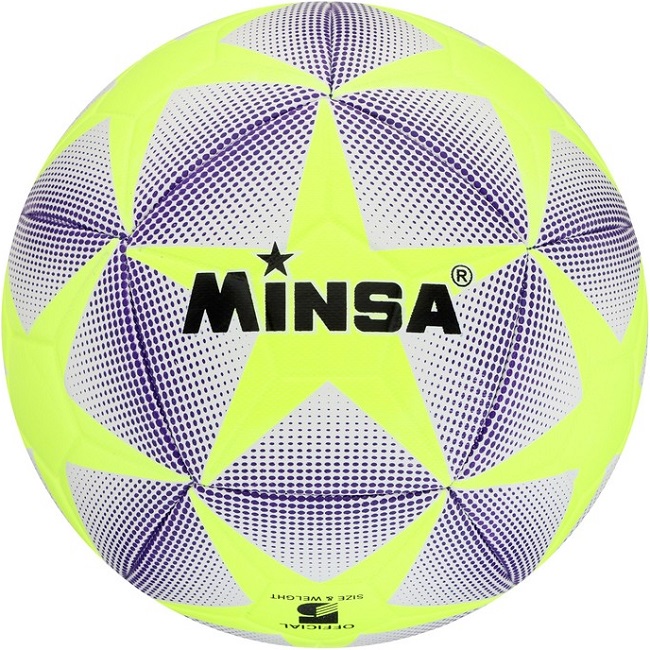 Мяч футбольный Minsa, TPU, машинная сшивка, 12 панелей, размер 5