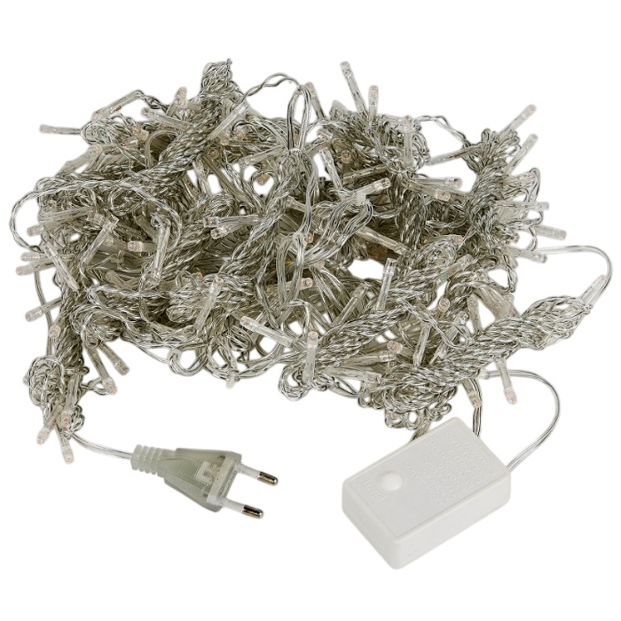 Занавес светодиодный 3х3 м 192 светодиодов Теплю бел. свет Провод прозр.ULD-C3030-192-DTA WARM WHITE