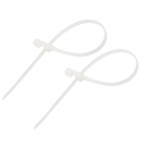 Хомут-стяжка REXANT 3,6 х 150 мм, белая (100 шт)