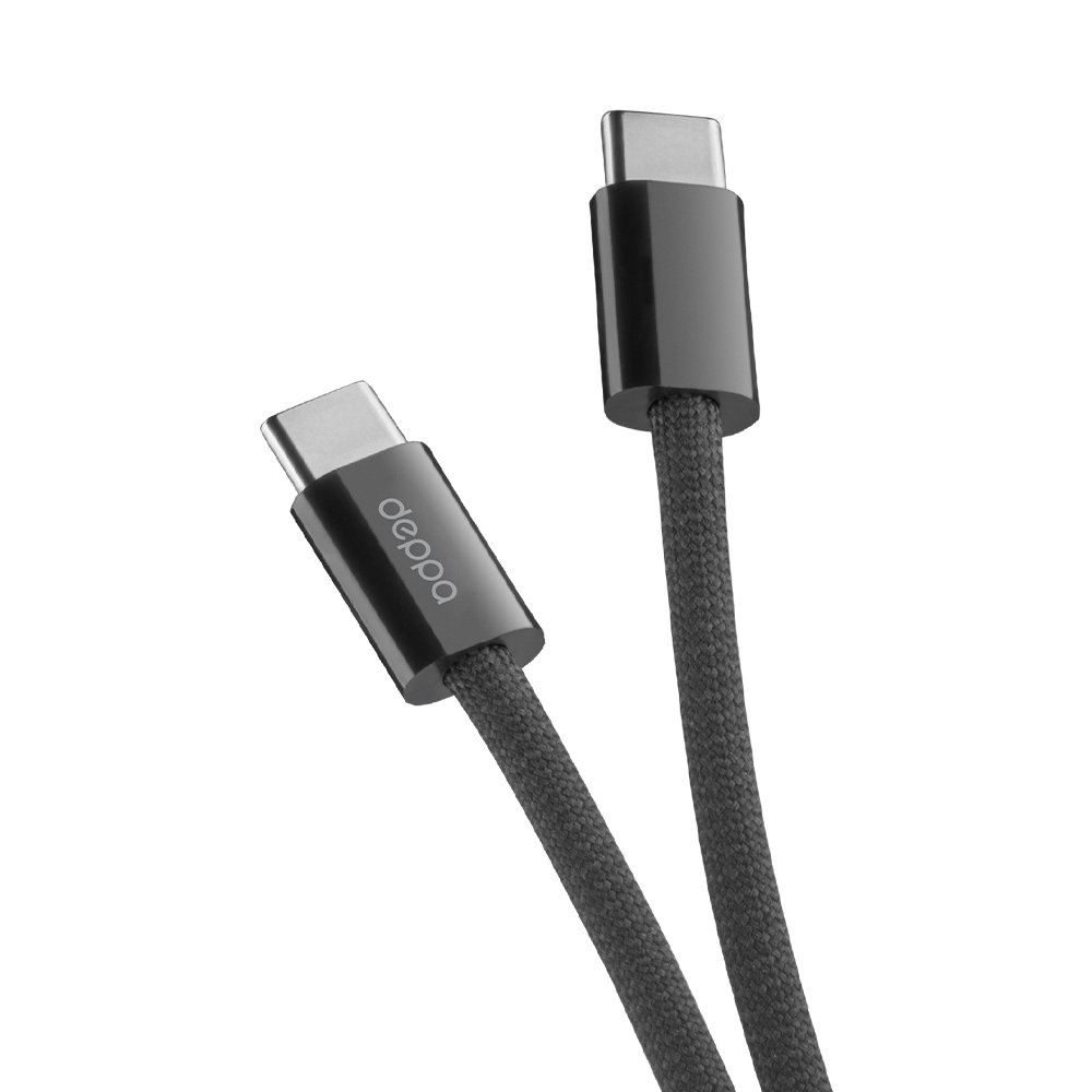Кабель Type-C <--> Type-C  1.5м DEPPA Zeus черный , 5A, USB4.0