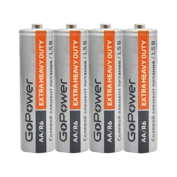 Элемент питания GoPower R06 Shrink 4 Heavy Duty (4/60/1200)