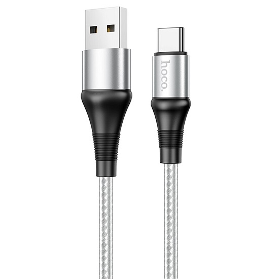 Кабель USB <--> Type-C  1.0м HOCO X50 серый