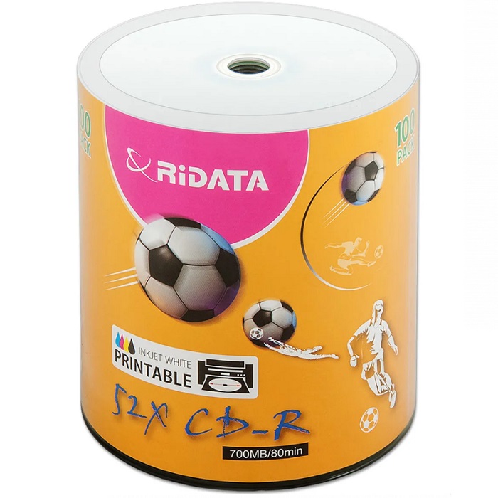 Диск CD-R RITEK 700Mb 52x Print (RIDATA) Bulk-100
