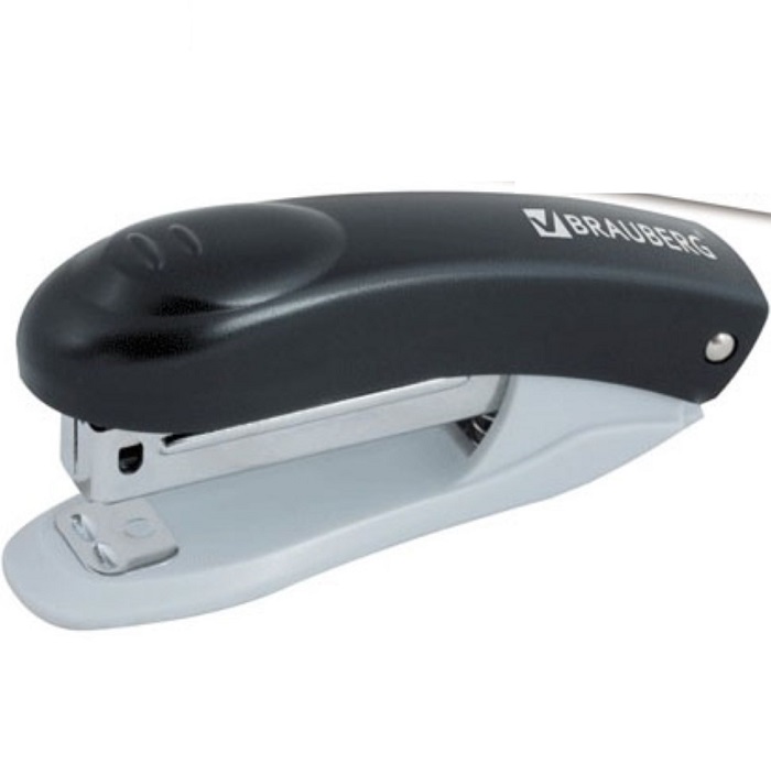 Степлер №10, до 12 л, "Einkommen", черный, BRAUBERG арт.222529