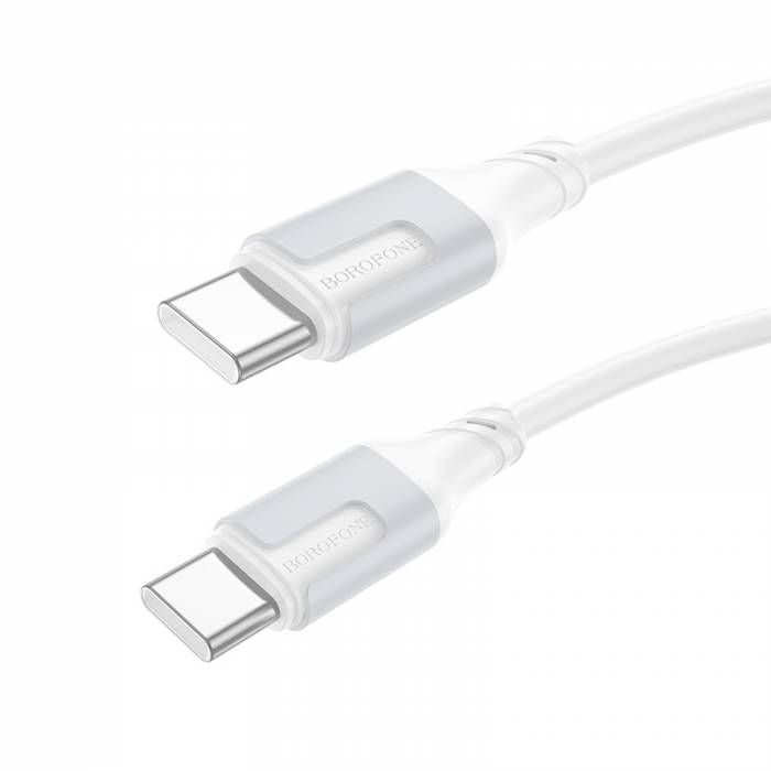 Кабель Type-C <--> Type-C  1.0м BOROFONE BX101, White, 60W