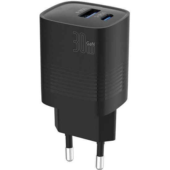 Сетевое ЗУ 1USB/1Type-C MIVO MP-301Q, 30W Черный